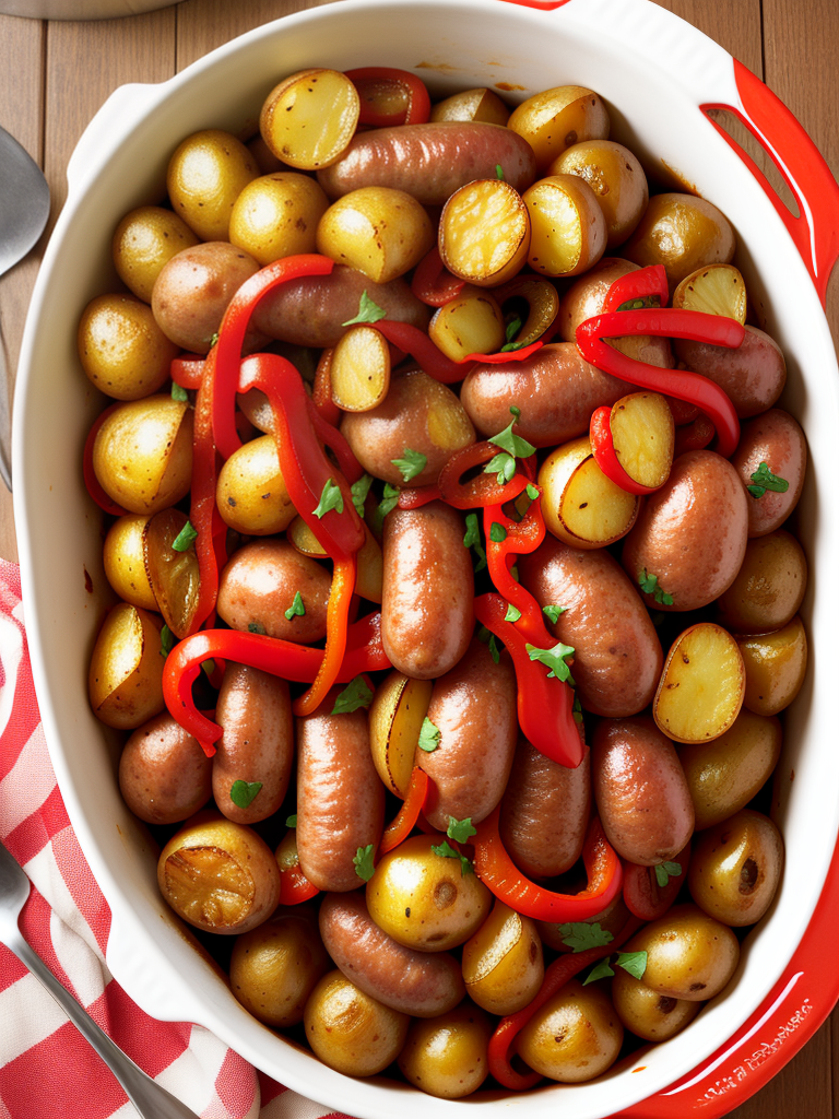 sausage peppers onions and potatoes