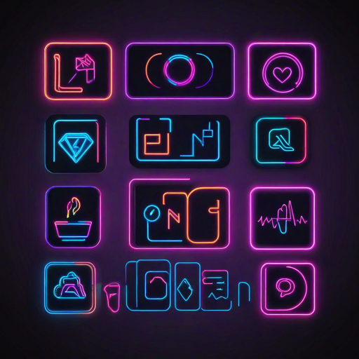 neon app icons