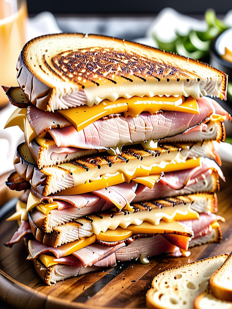 air fryer grilled ham and cheese