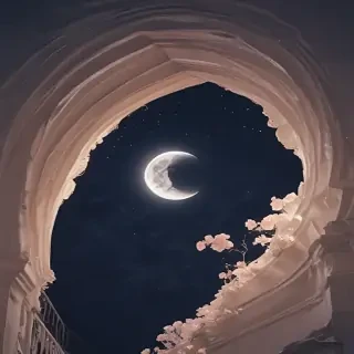 aesthetic crescent moon