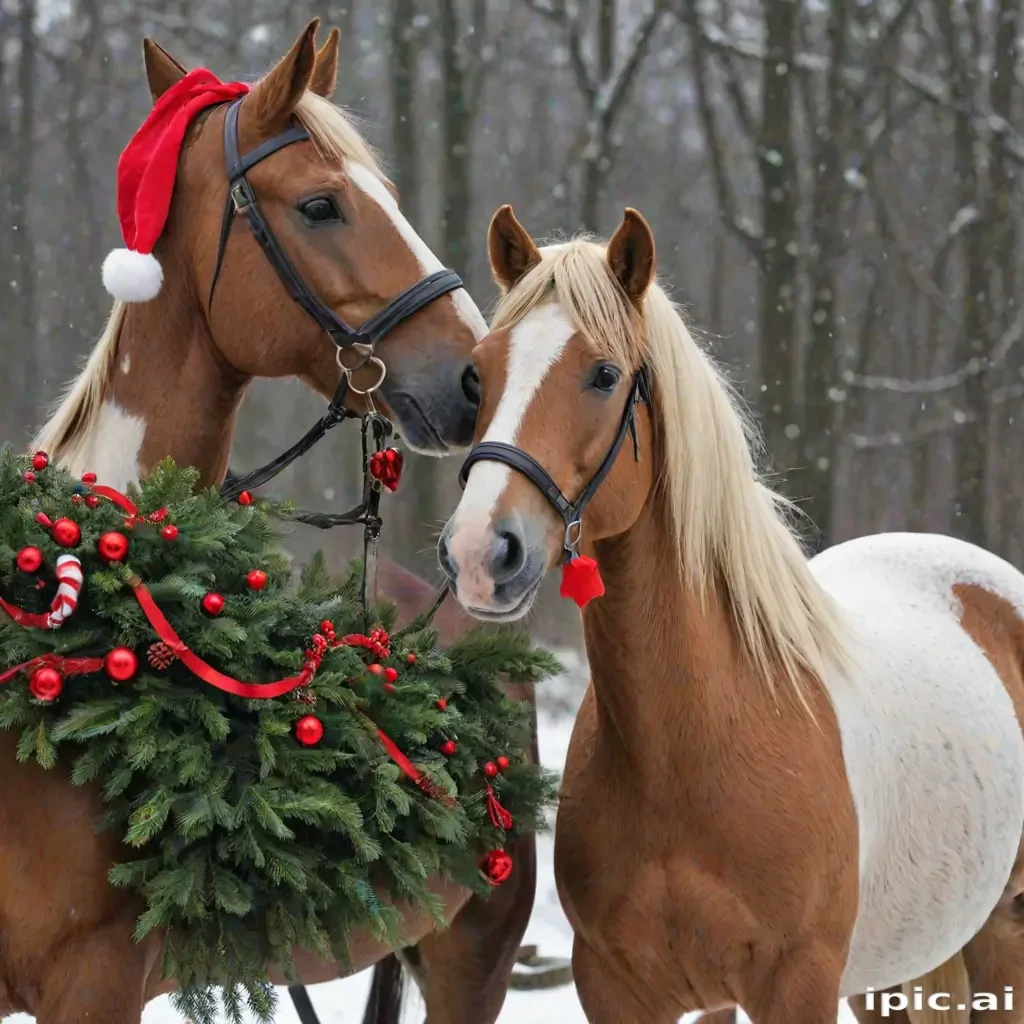 merry christmas horse images