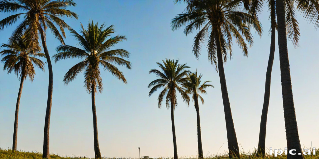 palm trees transparent