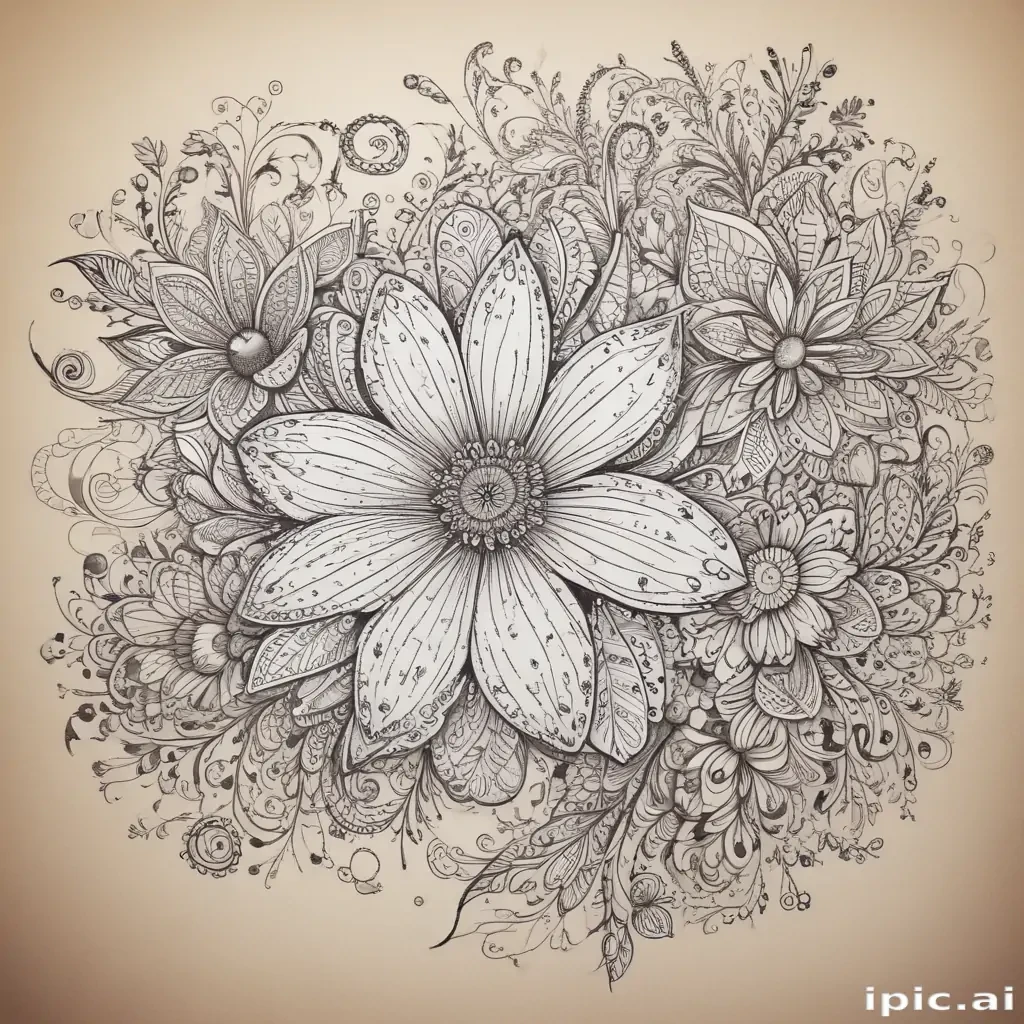 flower doodle art