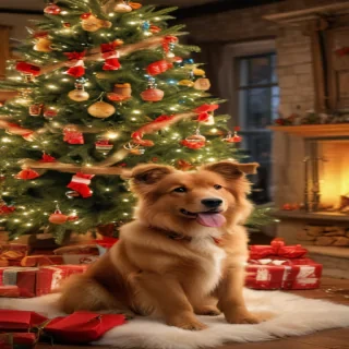 christmas wallpaper dogs