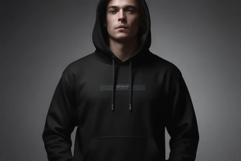 black hoodie mock up
