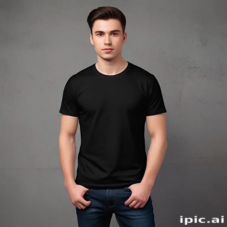 black tee shirt mockup