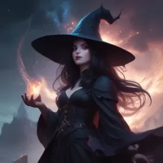 beautiful dark witch fantasy art