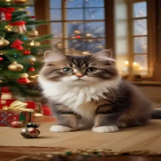 merry christmas cats images