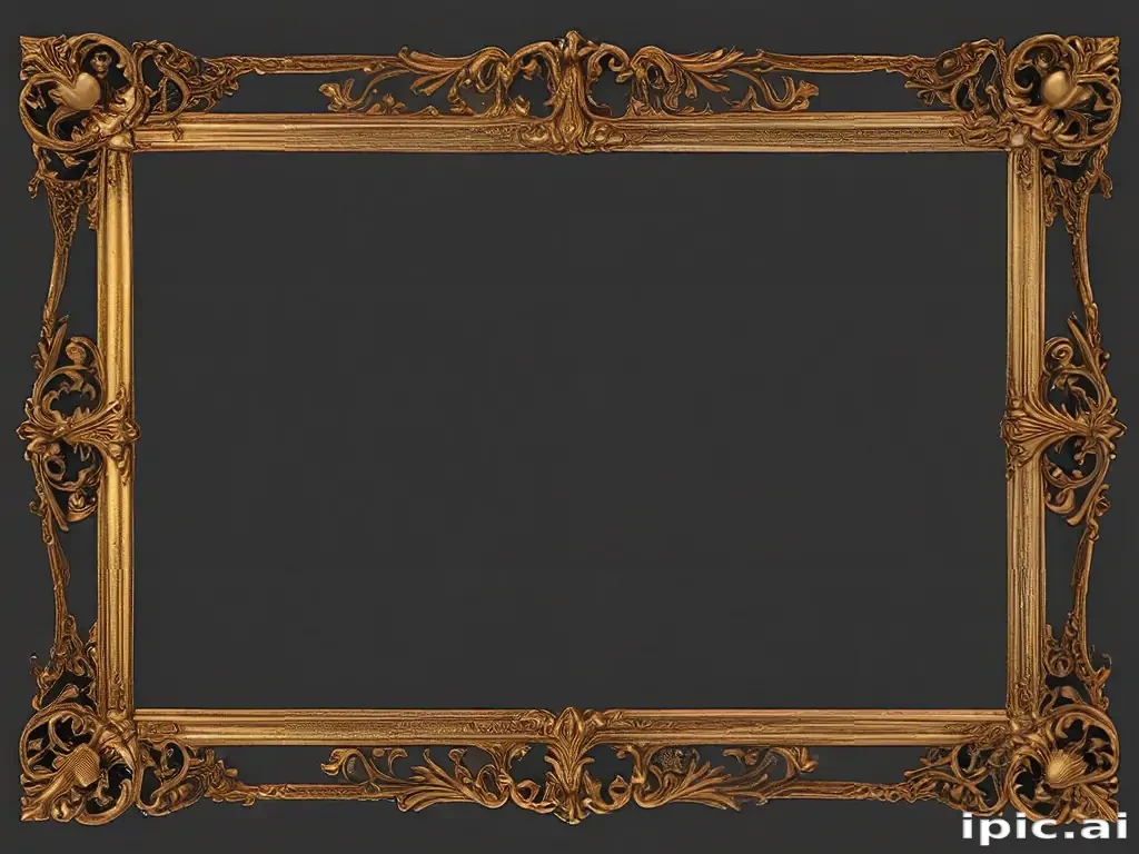 golden frame png transparent