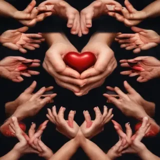 heart hands clipart