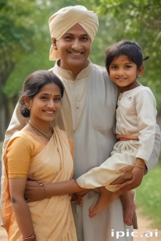 happy indian family