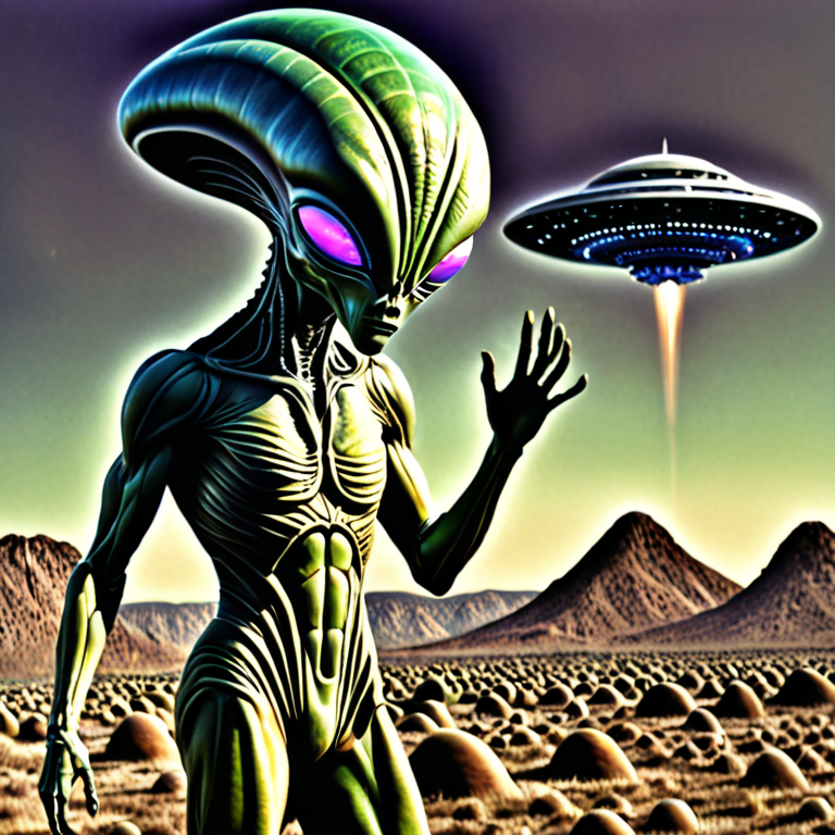 alien invasion surreal art
