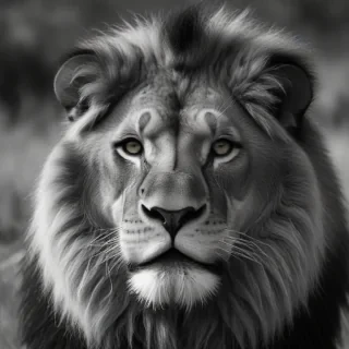 lion black and white pictures