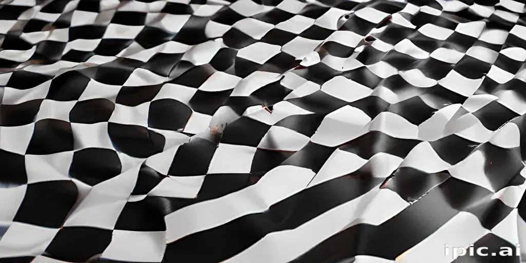 black and white checkered background