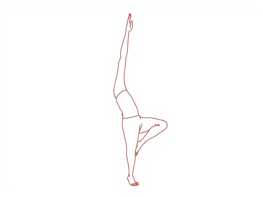Create a minimalist line art illustration of a person performing a yoga pose, using high contrast colors, captured with a Canon EOS R5, 85mm lens, f/2.8 aperture, ISO 100, in natural light for enhanced image quality and clarity.