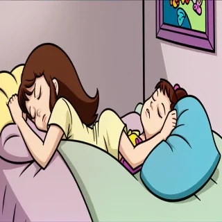 sleeping in cartoons