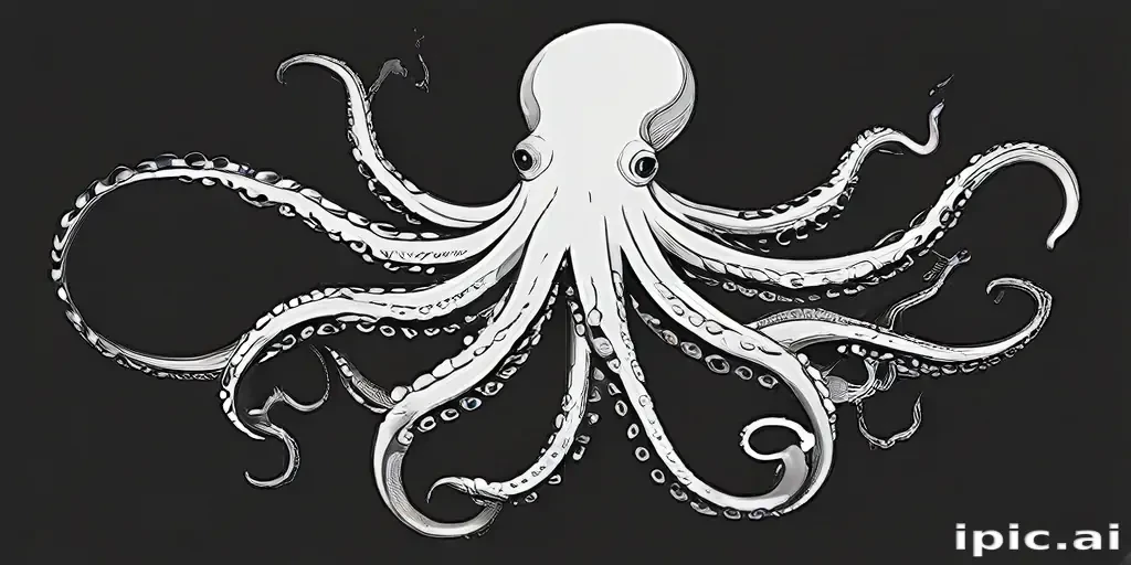 octopus clip art black and white