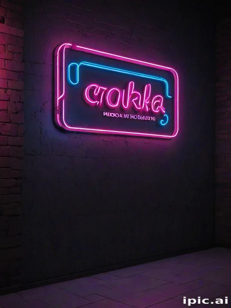 neon sign mockup