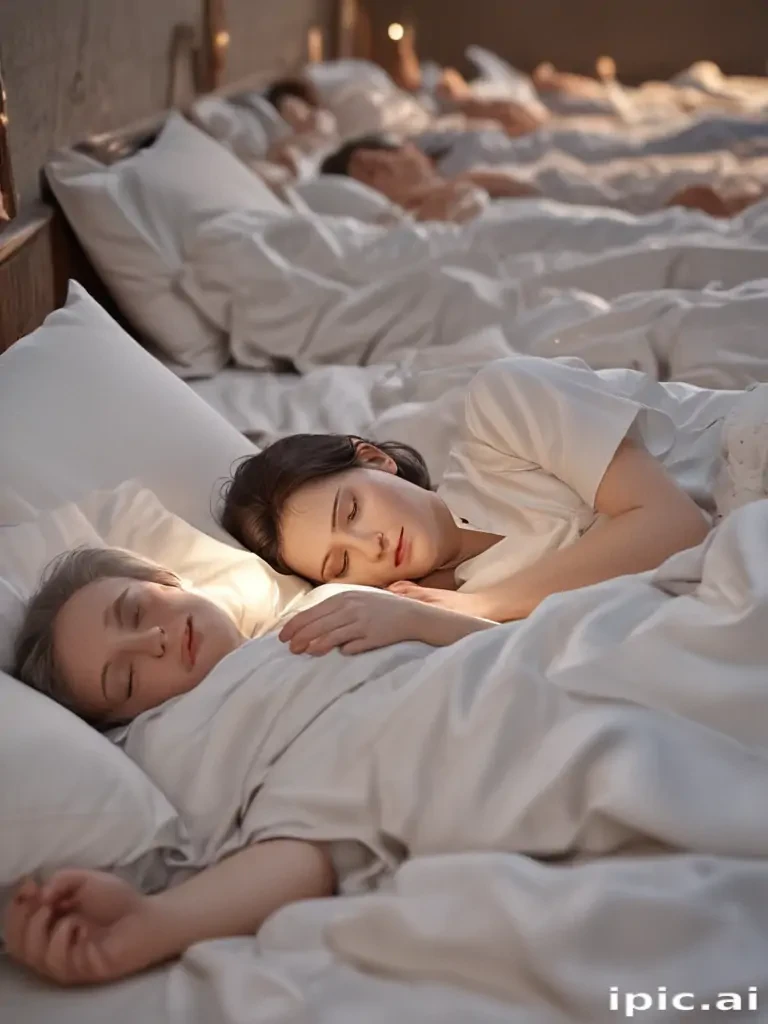 cartoon people sleeping
