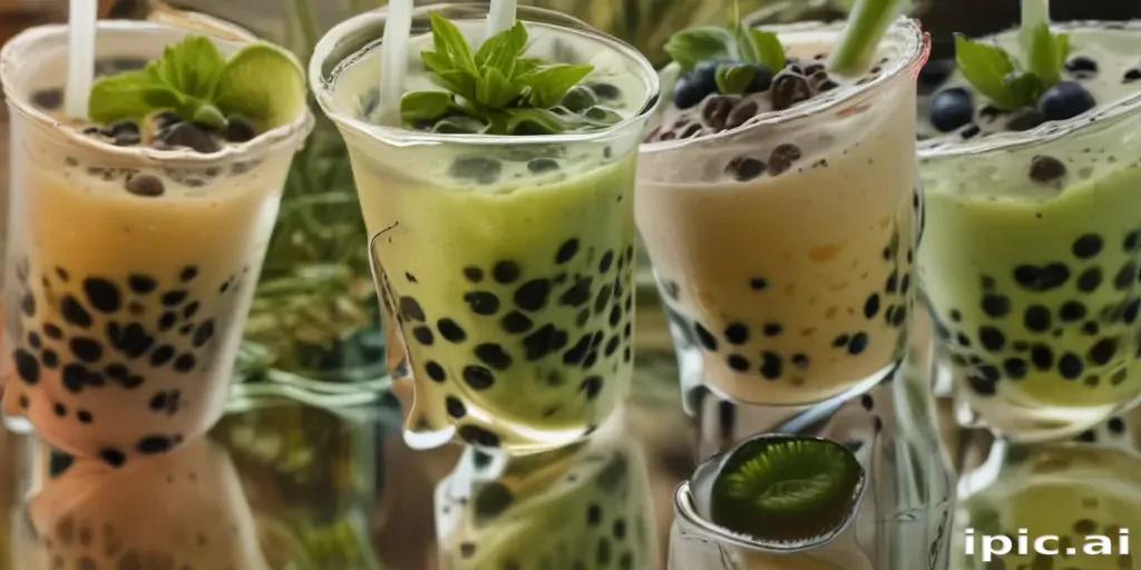 boba tea background