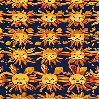 cartoon suns