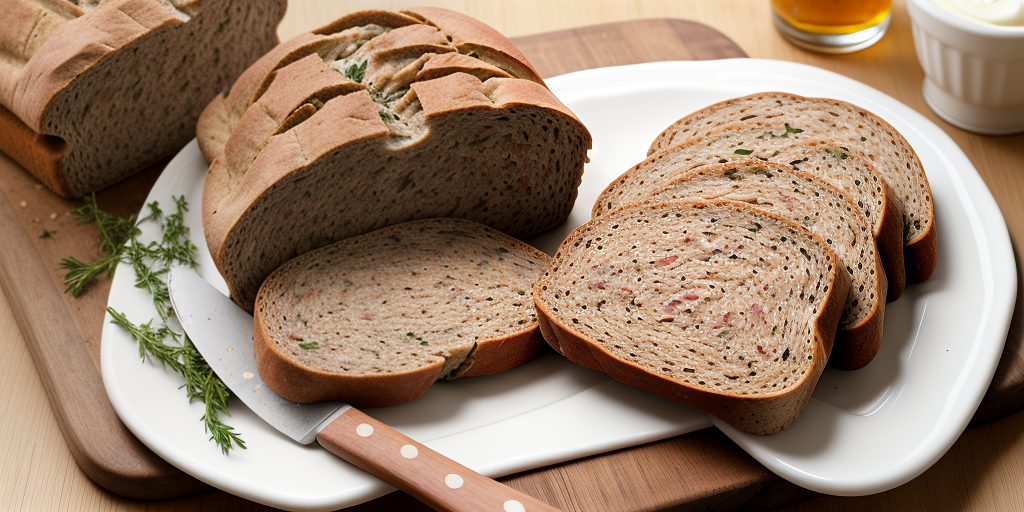 savory bits on rye bread