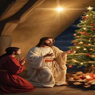 jesus at christmas images