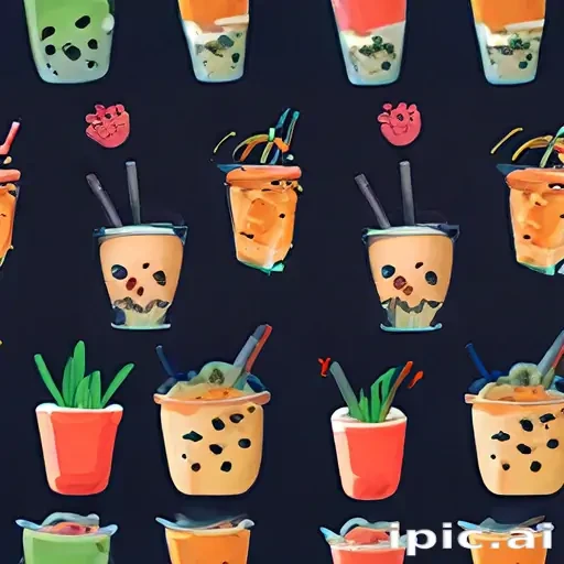 boba tea background