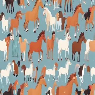 cartoon horses