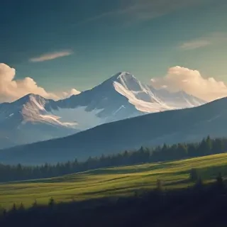 mountainous background