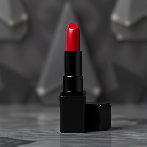 Classic "Ruby Noir" cream lipstick delivering intense color payoff with a satin finish, enriched with moisturizing ingredients for comfortable all-day wear