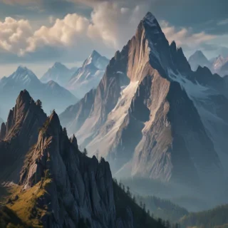mountainous background