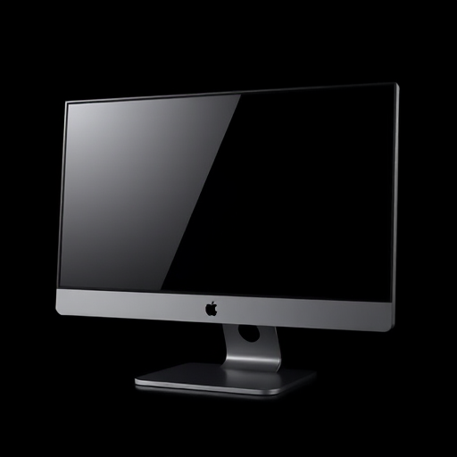 Create a high-resolution digital illustration of a modern computer monitor with a sleek design, using a Canon EOS 5D Mark IV with a 50mm lens, f/1.8 aperture, ISO 100, 1/125s shutter speed, shot in a studio setup with soft lighting from the left side to enhance reflections and shadows.