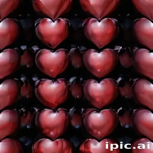 hearts background black