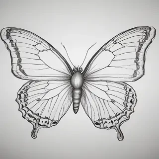 outline drawing of a butterfly