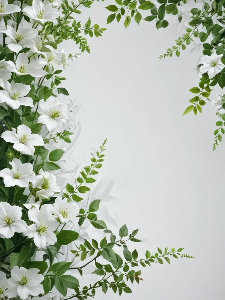 white and green background