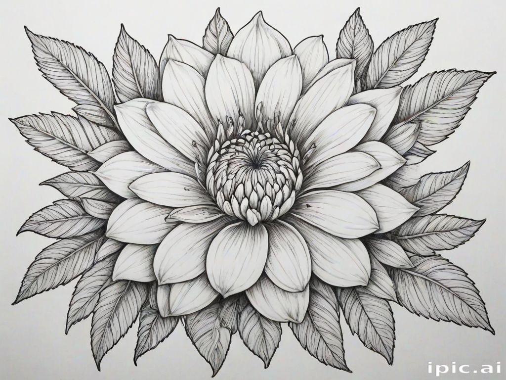 flower drawing for coloring