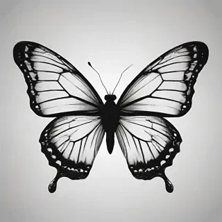 black butterfly outline