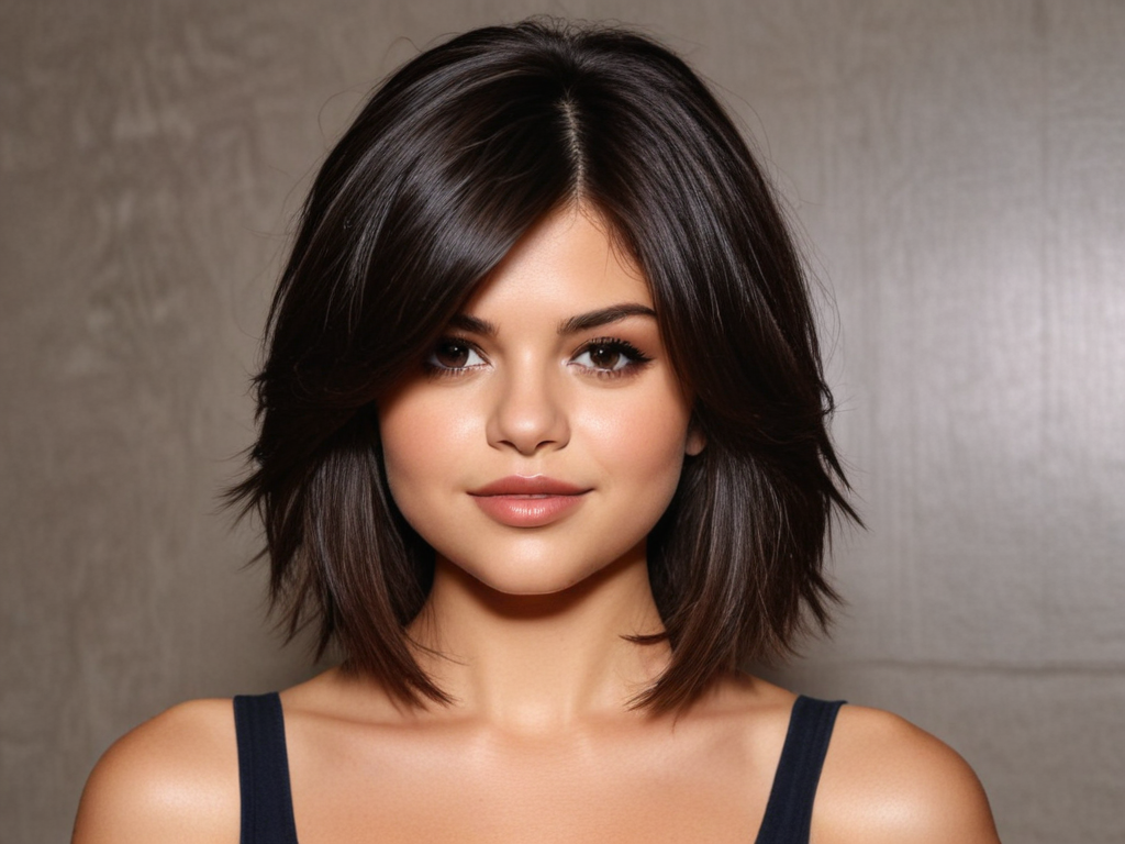 layered selena gomez haircut