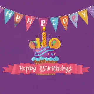happy birthday banner png