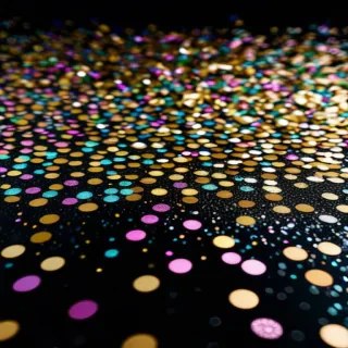glitter on black background