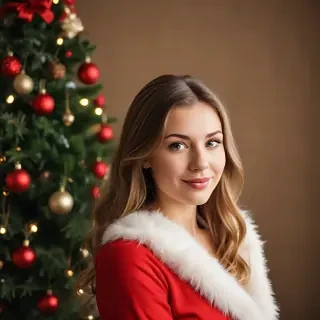 christmas background portrait