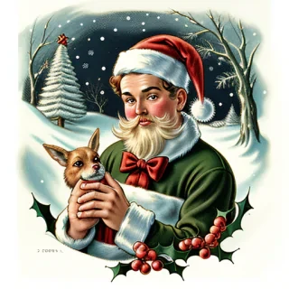 vintage christmas illustration