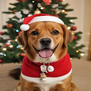 pictures of dogs christmas