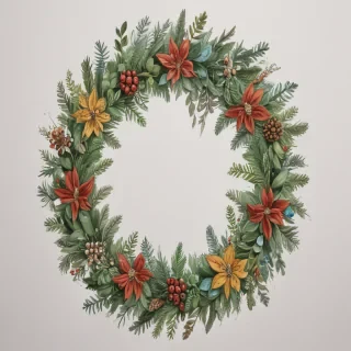 wreath drawing