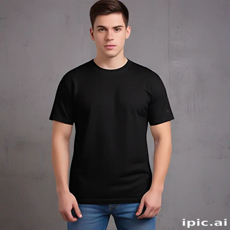 mockup tshirt black