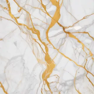 white and gold marble