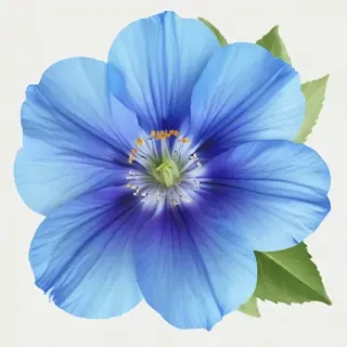 blue flower transparent