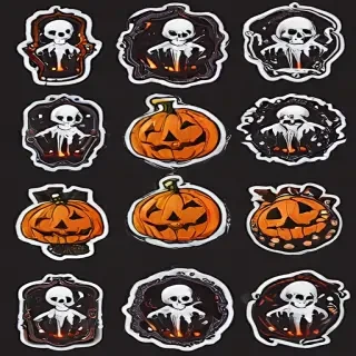 halloween stickers png