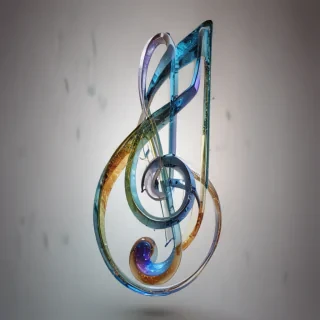 transparent music note